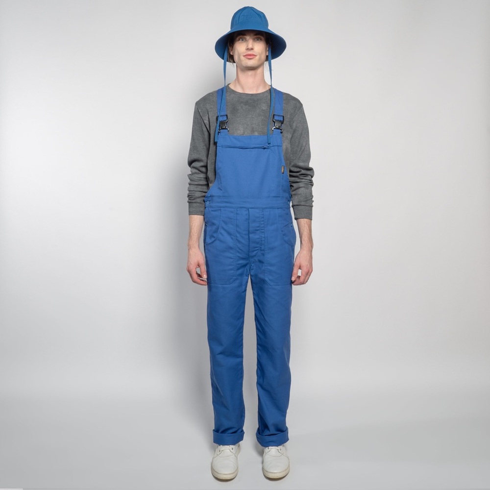 LE LABOUREUR FRENCH COTTON OVERALLS IN FRENCH BLUE